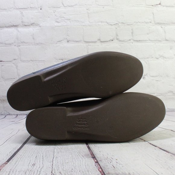 SAS Navy Blue Leather Slip on Casual Loafer Shoes Size 10.5 N - Picture 6 of 9